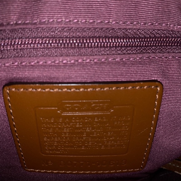 Coach Signature Logo Jacquard Tote Purse - Picture 4 of 4